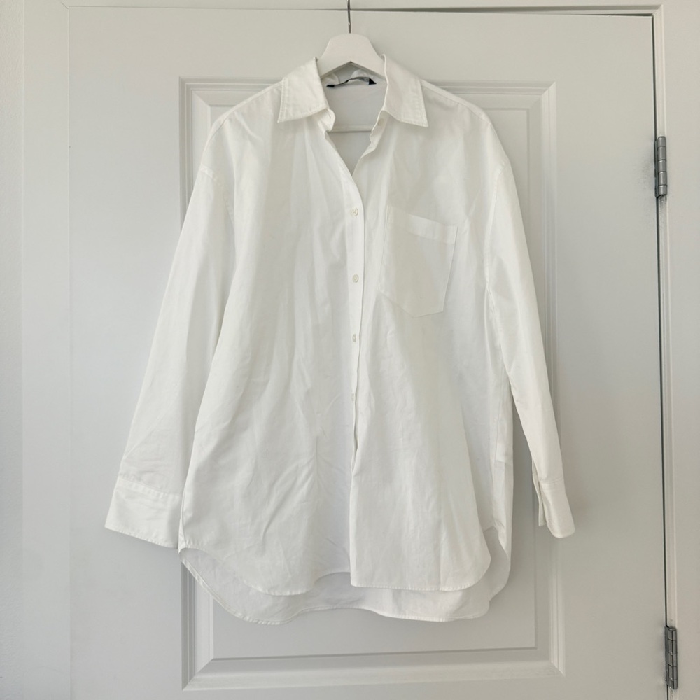 ZARA oversized shirt white size:s